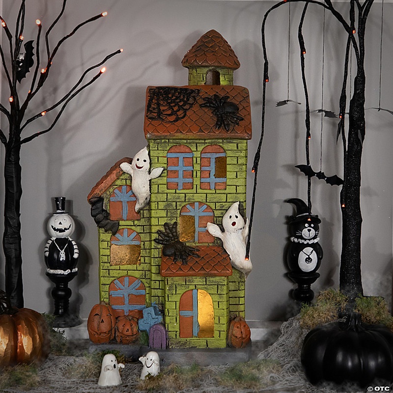 20 LED Lighted Ghostly Haunted House Halloween Decoration