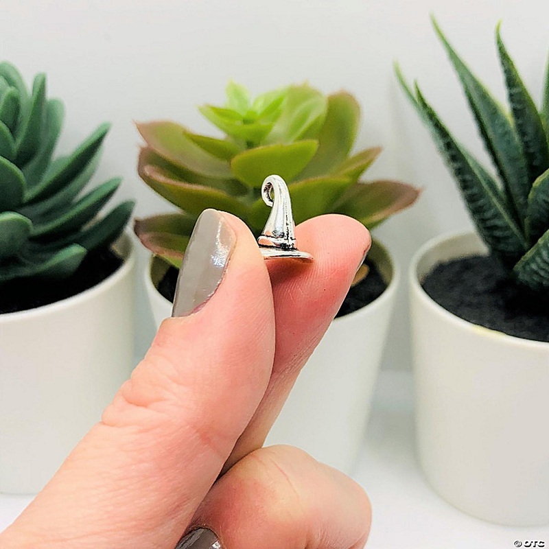 20 Pcs Halloween CD Witch Hat Charms