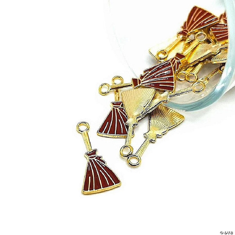 20 Pcs Halloween Witch Broom Charms