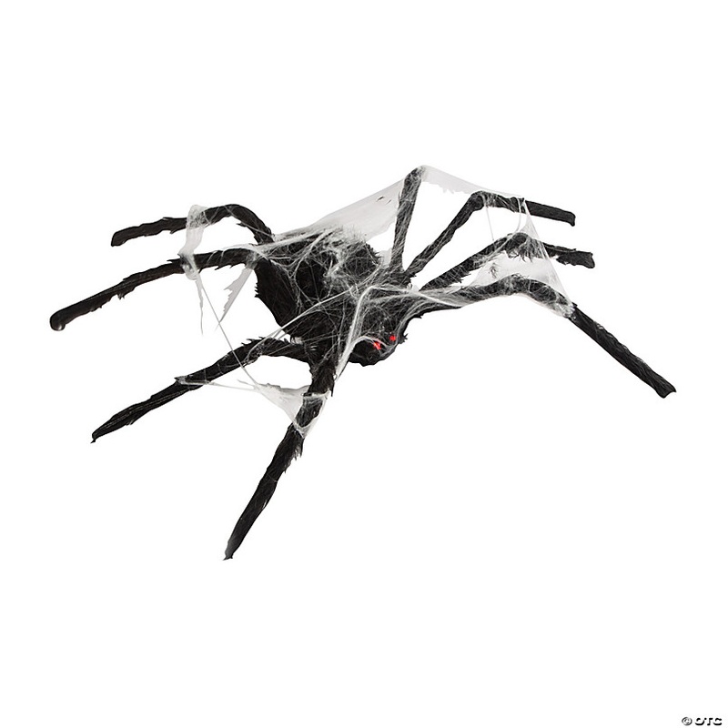 24 Animated Walking Spider with Web Halloween Decoration