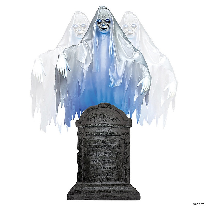 6 Ft. Ghost Woman Over Tombstone Halloween Decoration