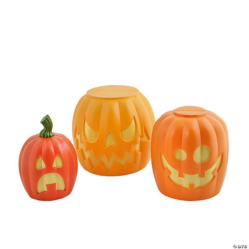 8  8 1/2 Halloween Stackable Nesting Jack-O-Lanterns Set - 3 Pc.