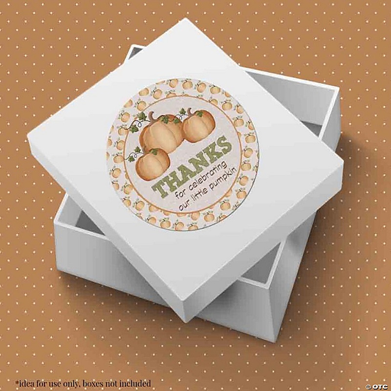 AmandaCreation Burlap Pumpkin Envelope Seals 40pc.