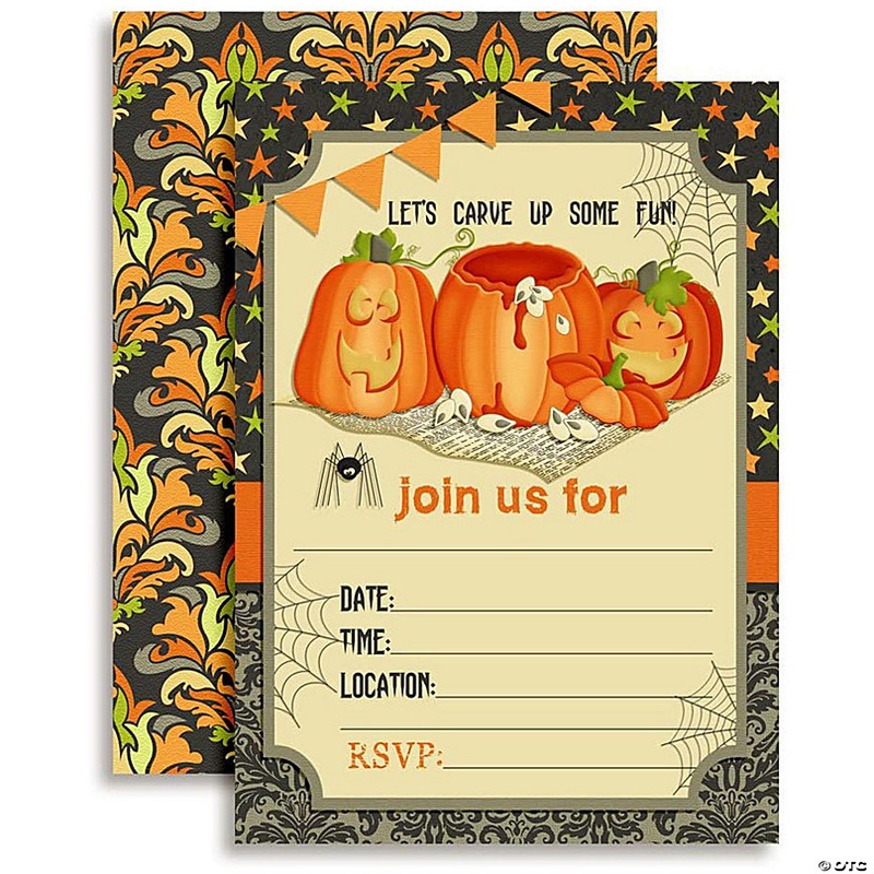 AmandaCreation Pumpkin Carving Invites 40pc.