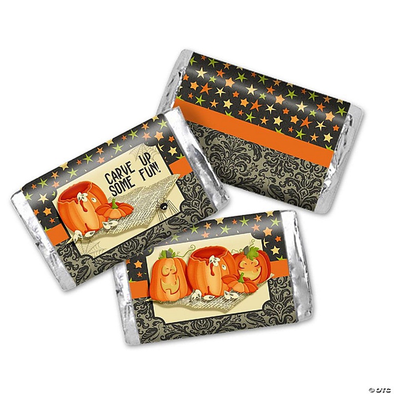 AmandaCreation Pumpkin Mini Candybar Wrappers 45pcs