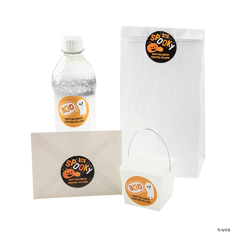 Bulk 80 Pc. Personalized Modern Halloween Favor Stickers
