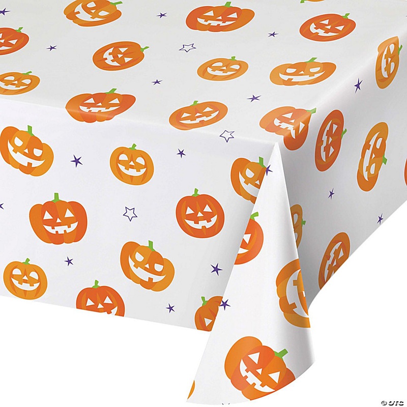 Creative Converting Halloween Pumpkins Paper Tablecloths, 3 ct
