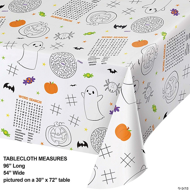Creative Converting Kids Halloween Activities Paper Tablecloths, 3ct