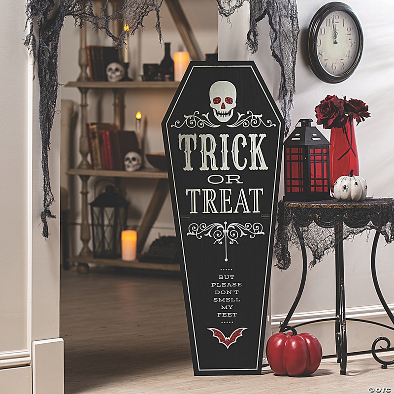 Gothic Halloween Coffin Sign