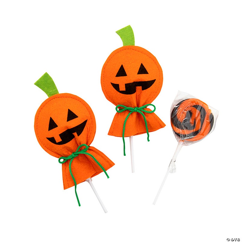 Jack-O-Lantern Lollipop Covers - 12 Pc.