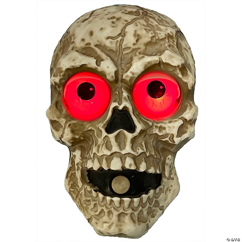 Light-Up Skull Doorbell Decoration