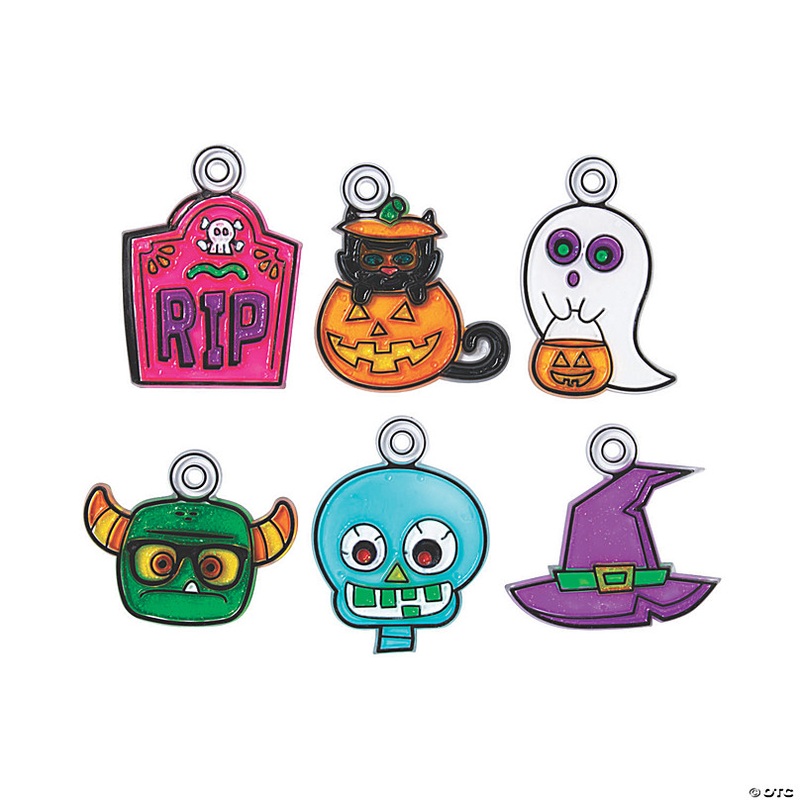 Mini Halloween Suncatchers - 48 Pc.