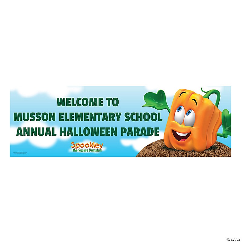 Personalized Spookley the Square Pumpkin Vinyl Banner