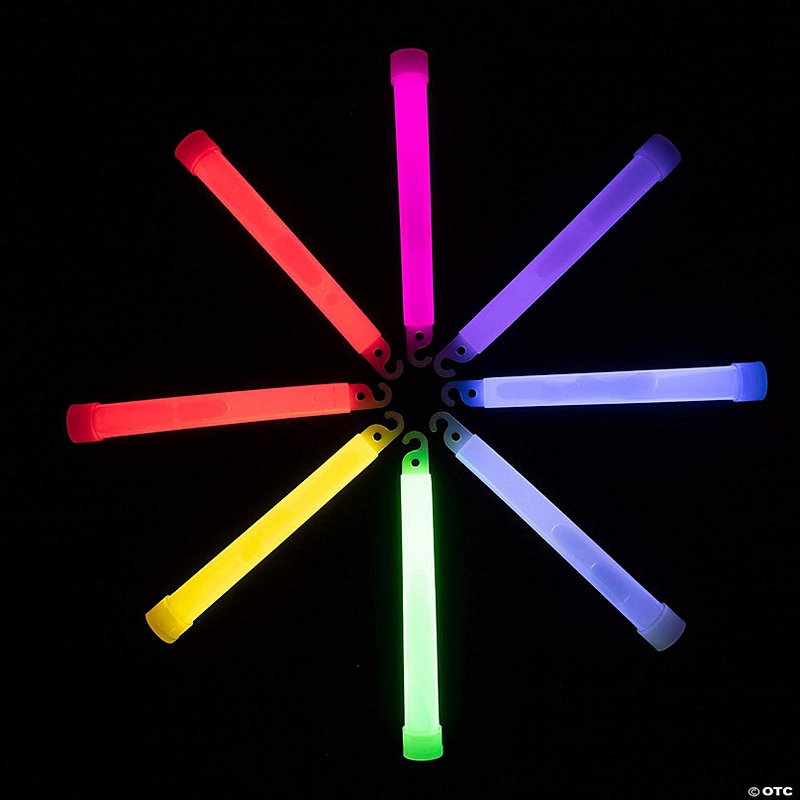 SCS Direct  6 Teal Pumpkin Halloween Party 6 Glow Sticks (24 Pack) - Multicolor Necklace w Lanyards - Last up to 10 Hours - Non-Candy Treats