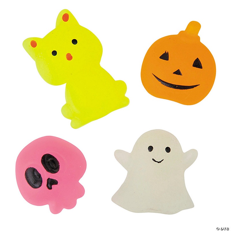 1 1/4 x 2 Mini Glow-in-the-Dark Halloween Mochi Squishies - 12 Pc.