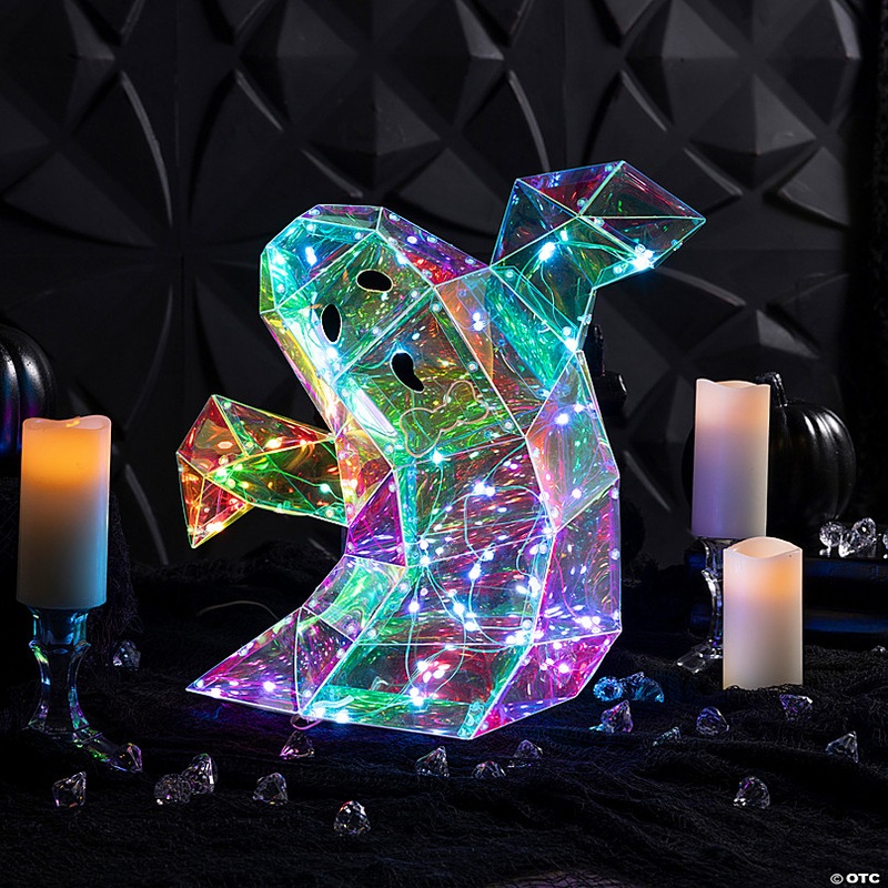 15 3/4 Halloween Multicolor Prismatic Ghost Light-Up LED Light