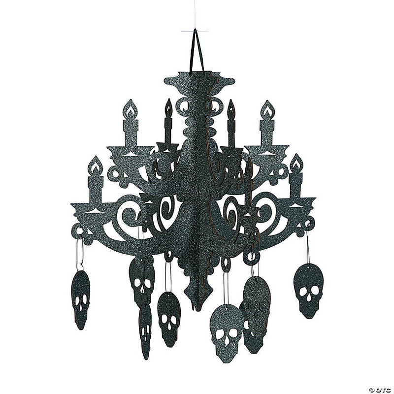 17 Spooky Floral Chandelier Halloween Decoration