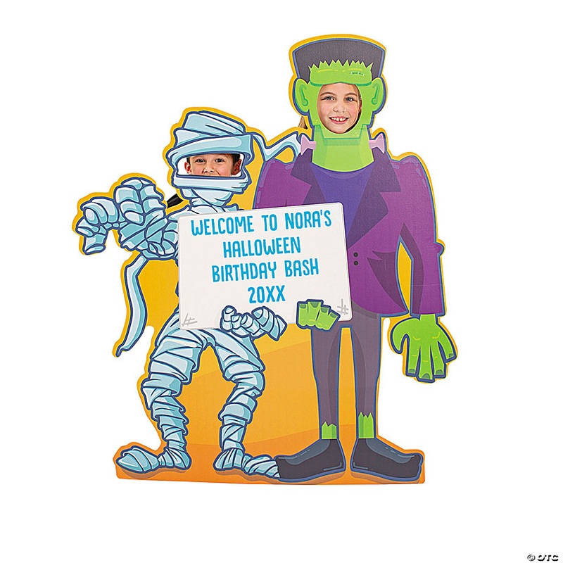 54 Personalized Halloween Mummy & Frankenstein Cardboard Cutout Stand-In Stand-Up