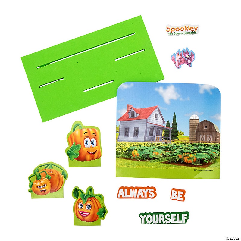 6 1/2 x 4 3/4 Spookley the Square Pumpkin 3D Scene Foam Craft Kit - Makes 12