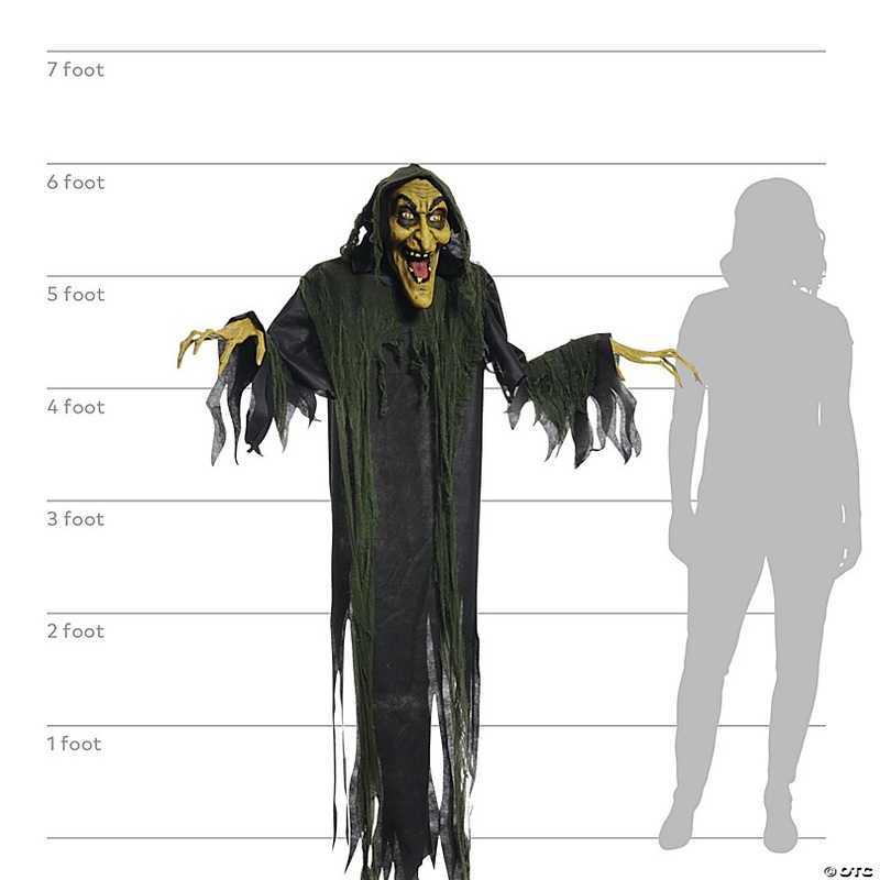6 Ft. Hanging Scary Witch Animated Prop Halloween Decoration