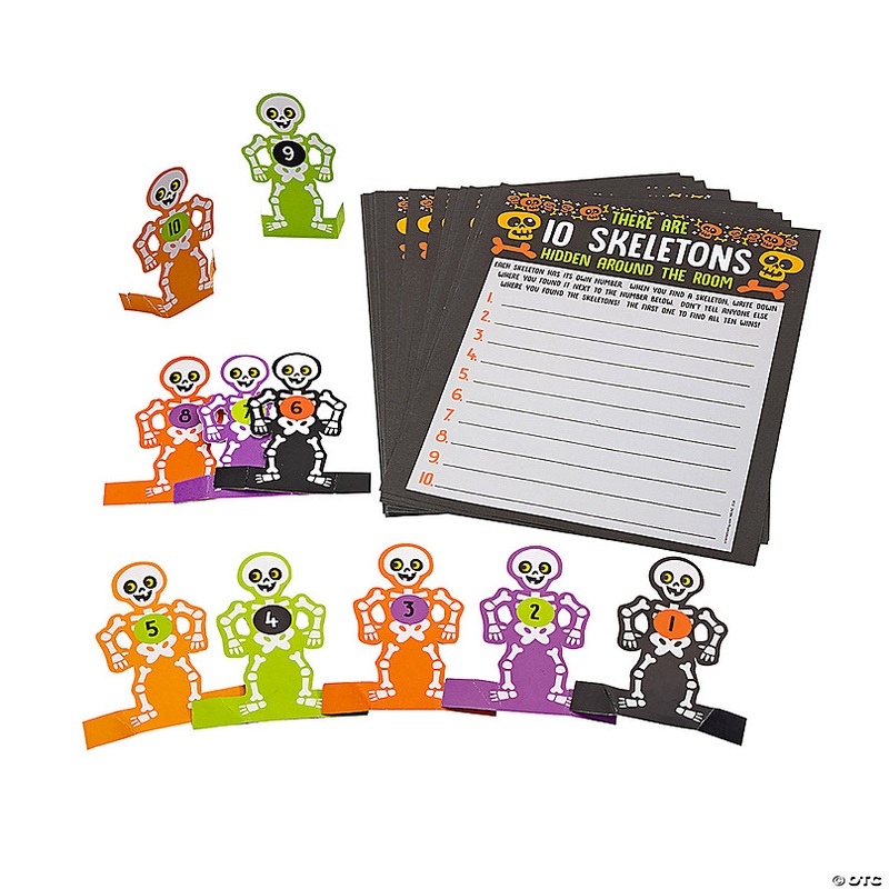 6 x 8 Halloween Find the Skeleton Scavenger Hunt Game - 34 Pc.