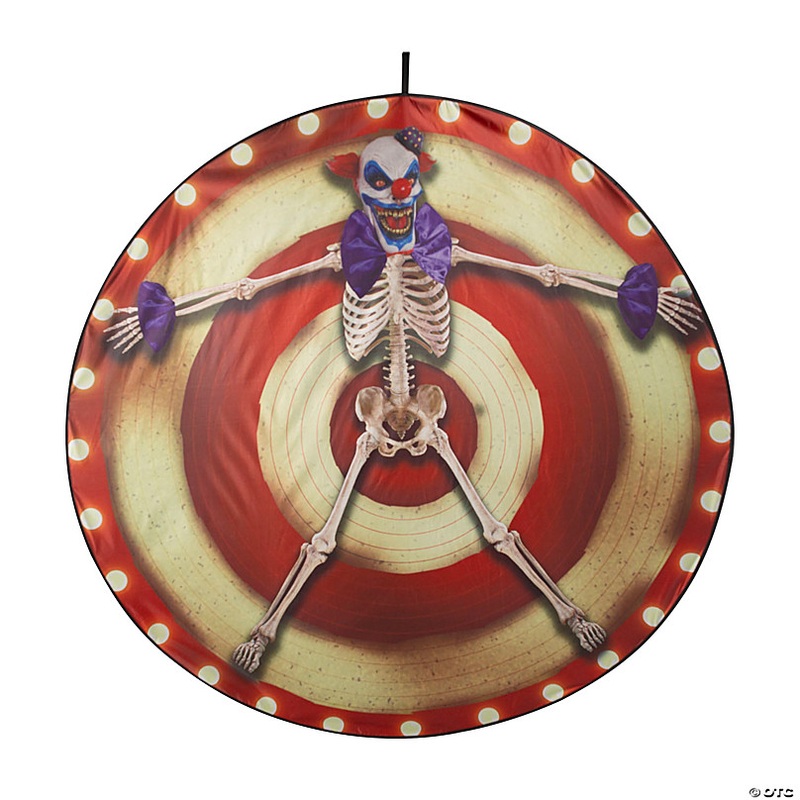 62 3/4 Clown Skeleton Target Ready-to-Hang Halloween Decoration