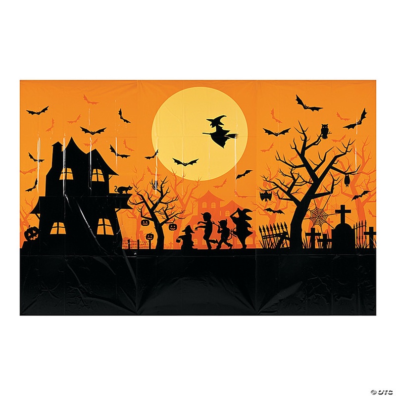 9 Ft. x 6 Ft. Haunted House Classic Backdrop Halloween Decoration - 3 Pc.