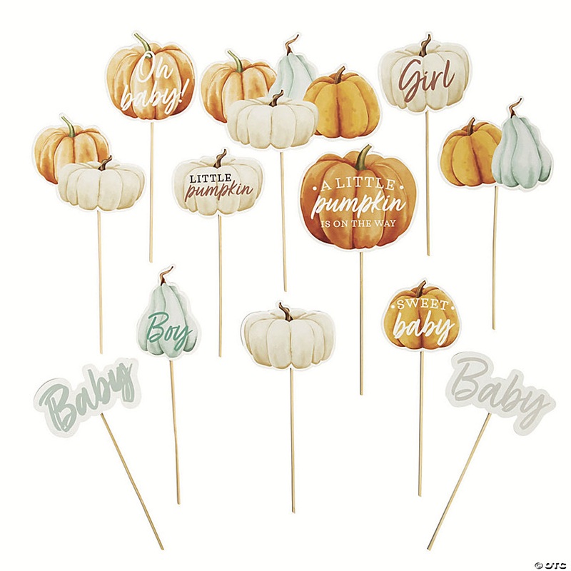 Baby Pumpkin Centerpiece Sticks  12 Pc.