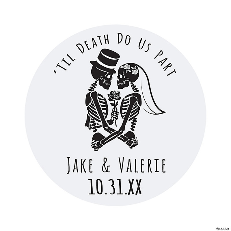 Bulk 144 Pc. Personalized Halloween Wedding Favor Stickers
