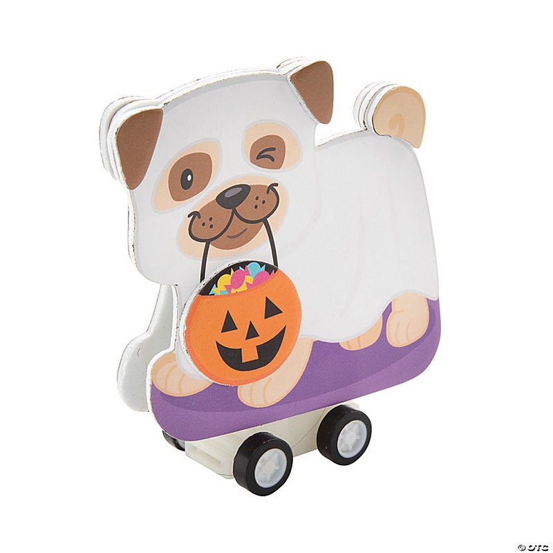 Halloween Ghost Dog Pull-Back Craft Kit - Makes 12