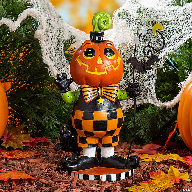 Halloween Jack-O-Lantern Garden Statue