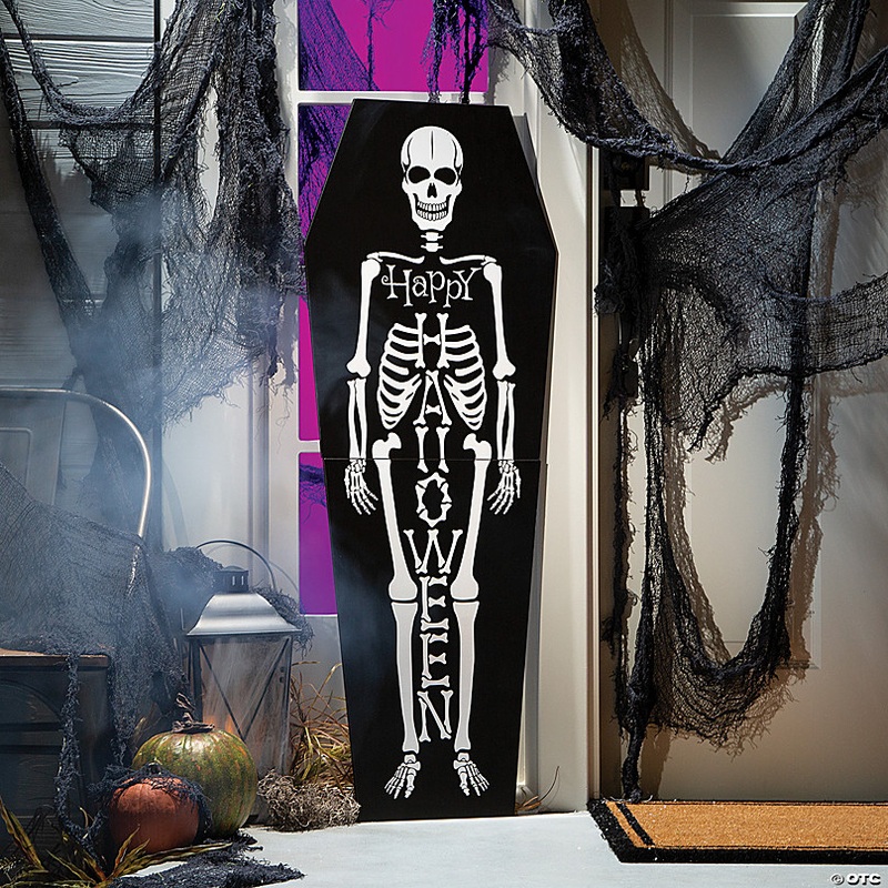 Halloween Skeleton Porch Sign