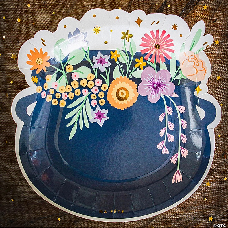 Ma Fete Halloween Cauldron Paper Dinner Plates (8)
