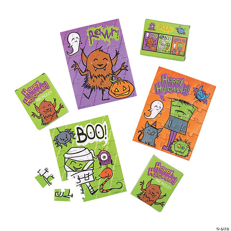 Mini Halloween Jigsaw Puzzles - 12 Boxes