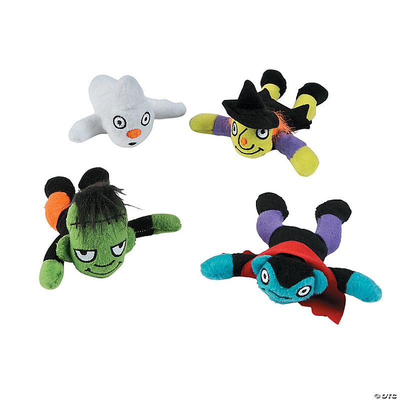 Mini Halloween Monsters Stuffed Character Assortment - 24 Pc.