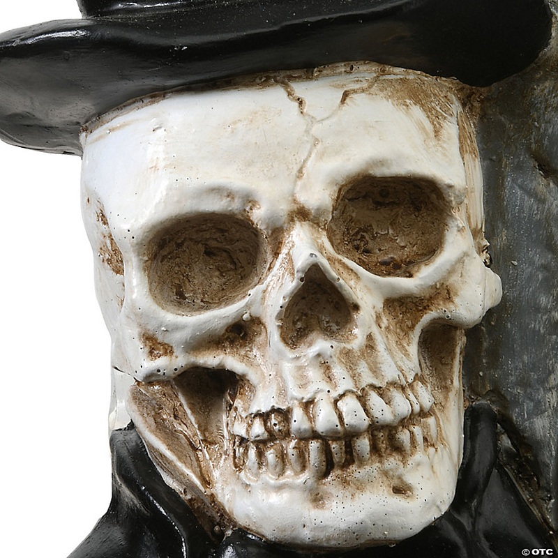 National Tree Company 12 in. Skeleton Holding Tombstone