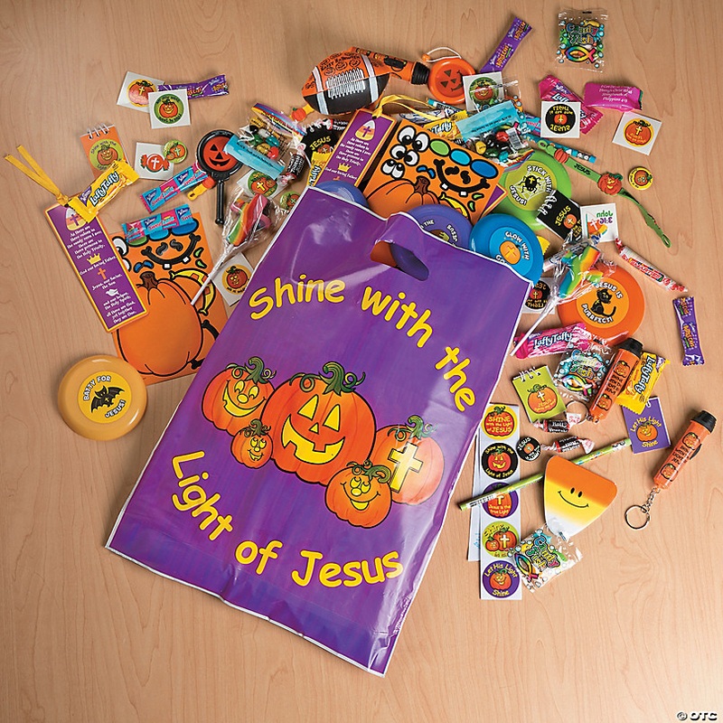 12 x 6 x 7 1/2 Bulk 100 Pc. Trunk-or-Treat Religious Halloween Assortment