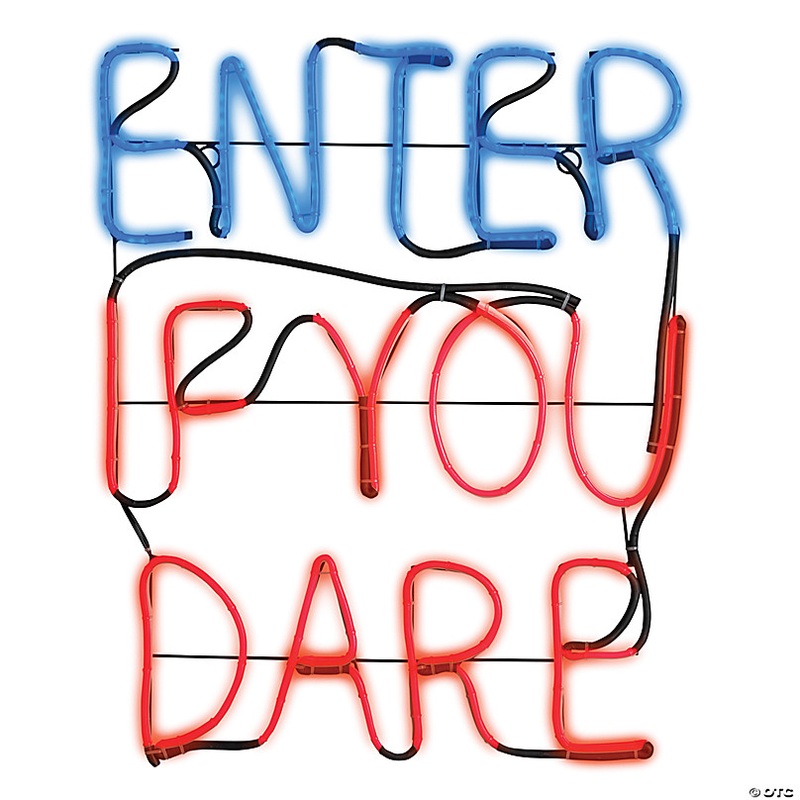 16 x 20 Enter If You Dare LED Sign Halloween Decoration