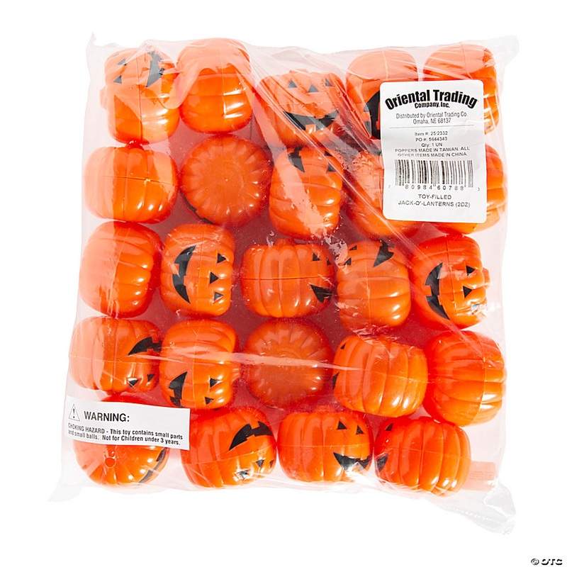 2 1/4 Halloween Toy-Filled Jack-O-Lantern Handouts - 24 Pc.
