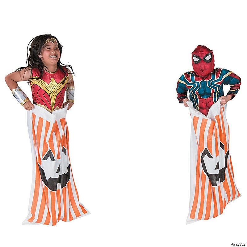 23 1/2 x 41 Jack-O-Lantern Potato Sack Race Bags - 12 Pc.