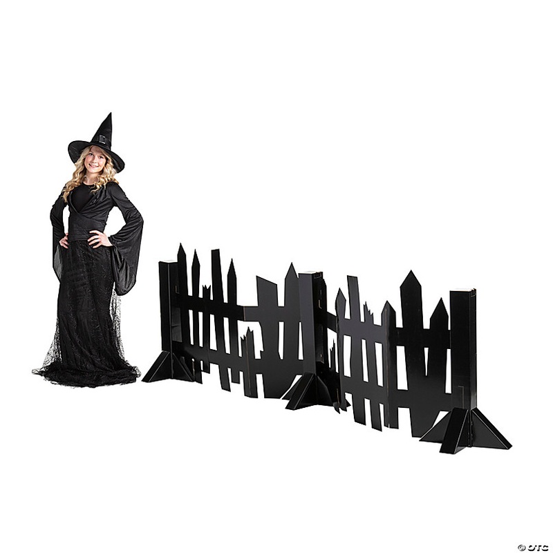 40 Halloween Creepy Fence Cardboard Cutout Stand-Up