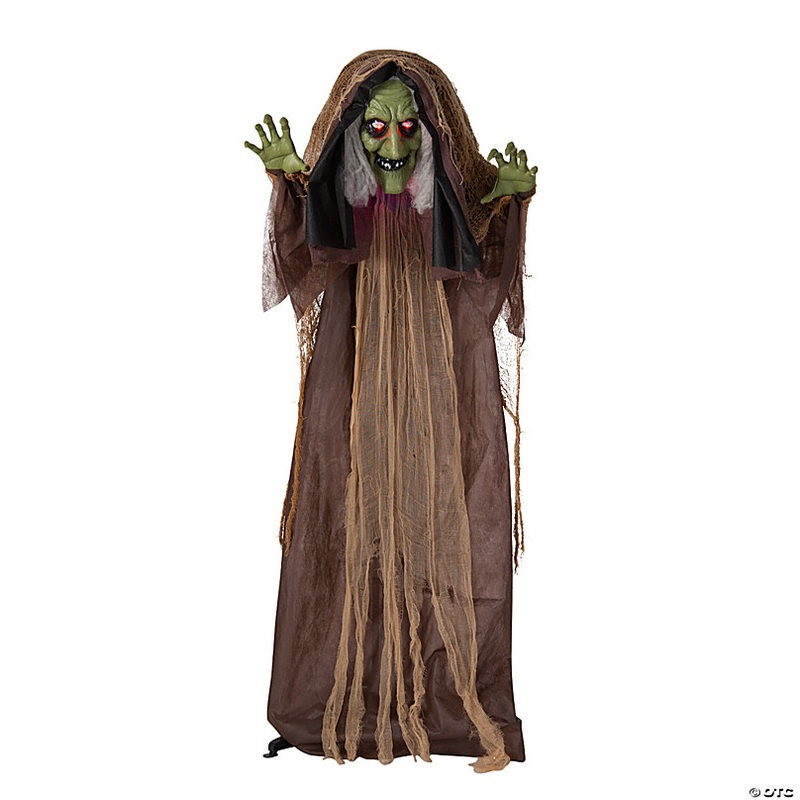 43 1/4 x 4 Ft. 9 Light-Up Hunchback Witch Standing Halloween Decoration