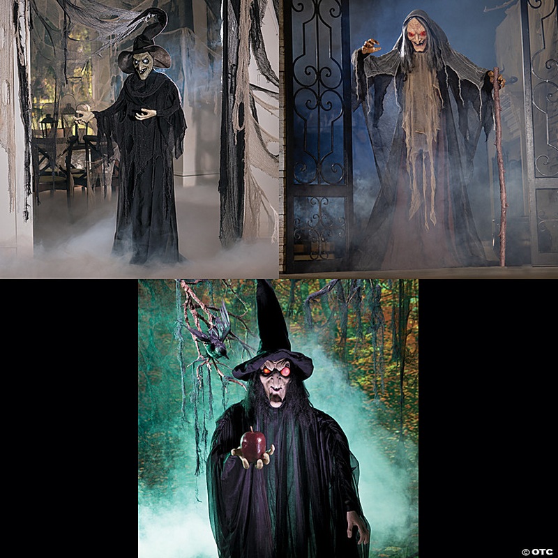 5 Ft. - 7 Ft. 9 Trio of Witches Standing Halloween Decorations Kit - 3 Pc.