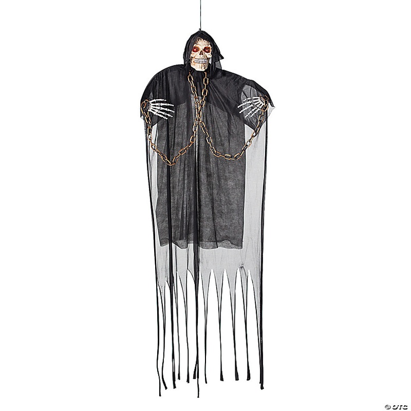 6 Ft. 2 3/4 Hanging Chained Grim Reaper Animated Prop Halloween Decoration