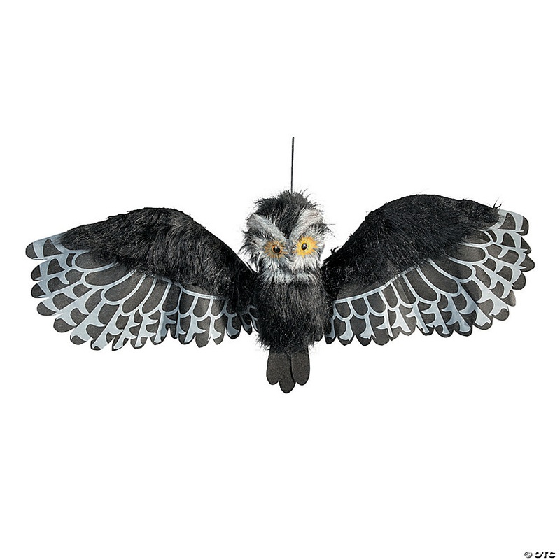 Animated Hanging Owl Halloween Decoration