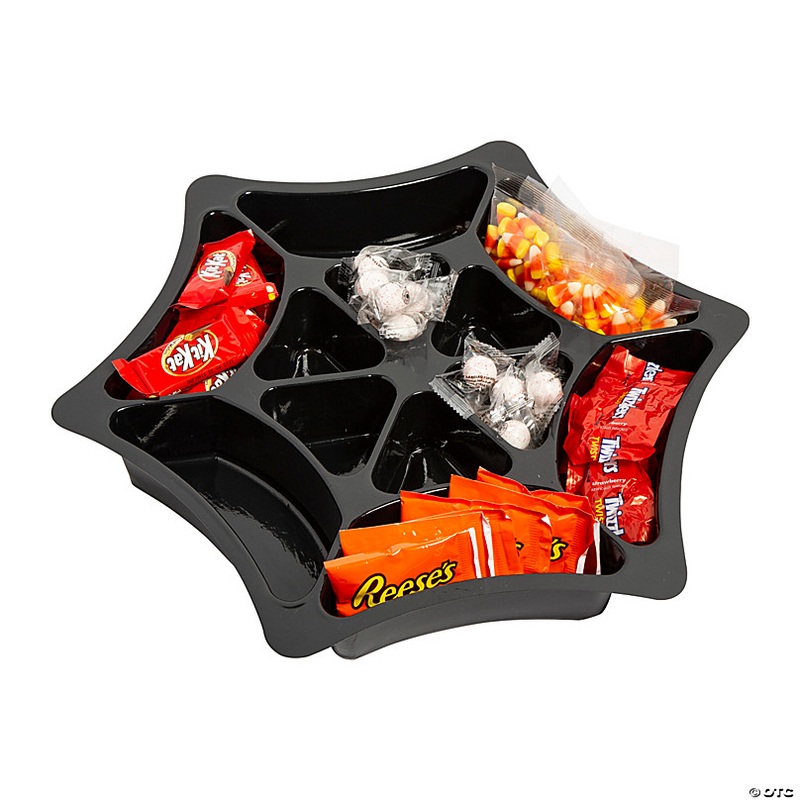 Halloween Spider Web Serving Tray