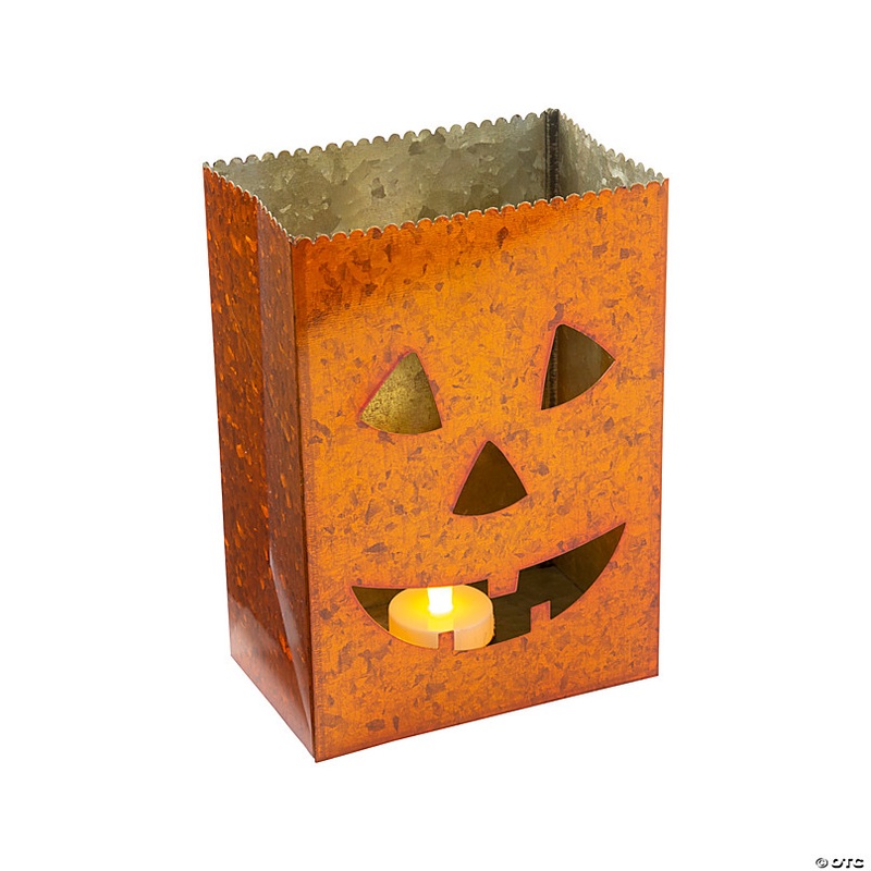 Jack-O-Lantern Tabletop Luminary Halloween Decorations - 3 Pc.