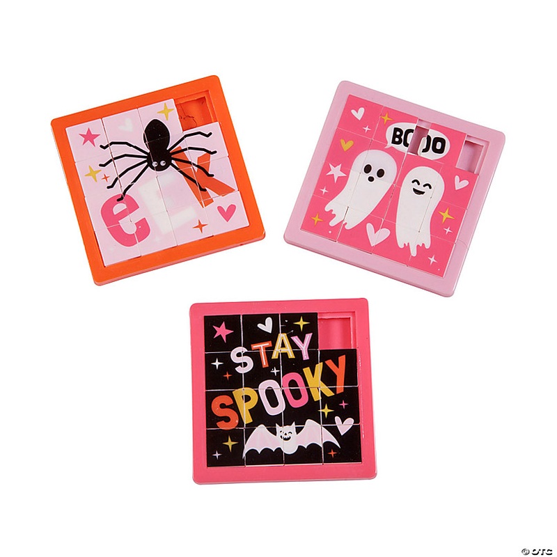 Mini Spooky Fun Halloween Slide Puzzles - 12 Pc.