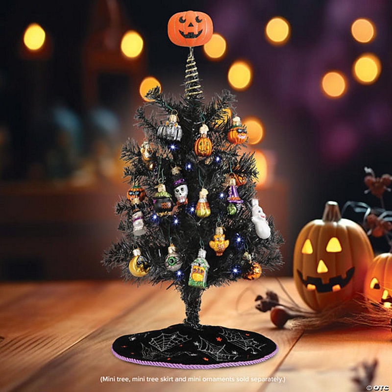 Old World Christmas Tree Topper for Halloween, Mini Pumpkin Head, 5.5 Inches