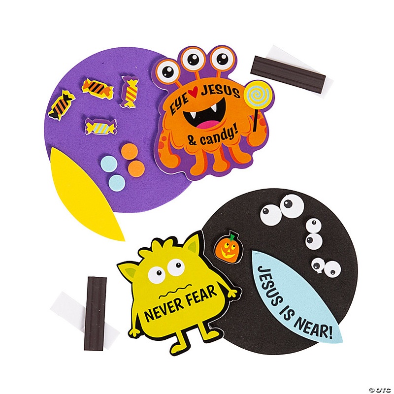 Religious Halloween Monster Magnet Craft Kit - Makes 12